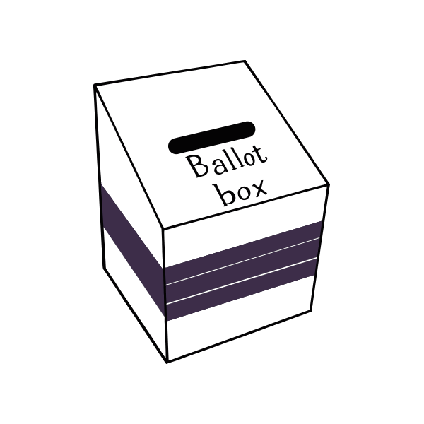Illustration of a ballot box