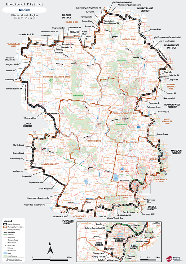 Map of Ripon District