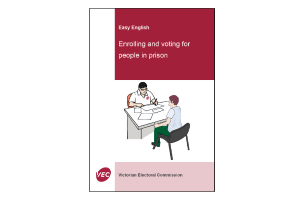 Cover of Easy English guide for enrolling and voting in prison