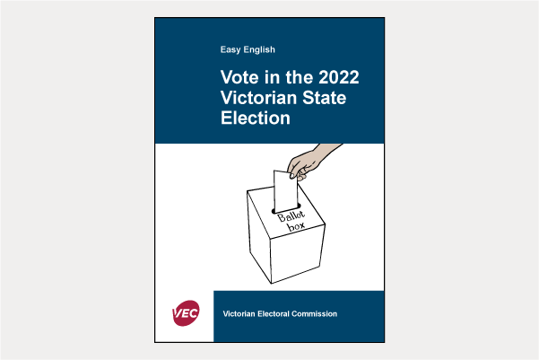 Front cover of the Easy English state election 2022 booklet