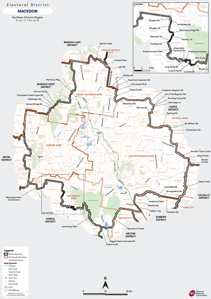 Map of Macedon District