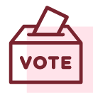 Ballot paper going into ballot box