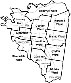 Map of Boroondara City Council area