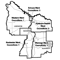 Map of Campaspe Shire Council