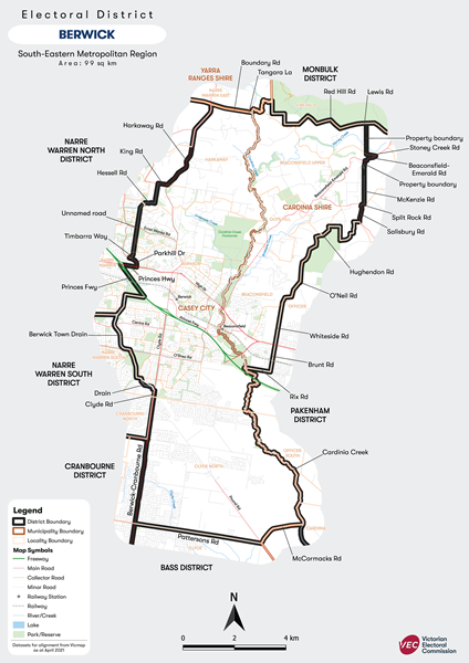 Map of Berwick District