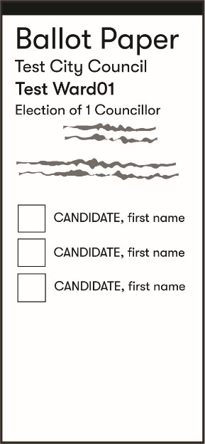 пример на општинско гласачко ливче